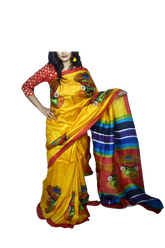Bishnupuri Silk Hand Painting Saree PLASH